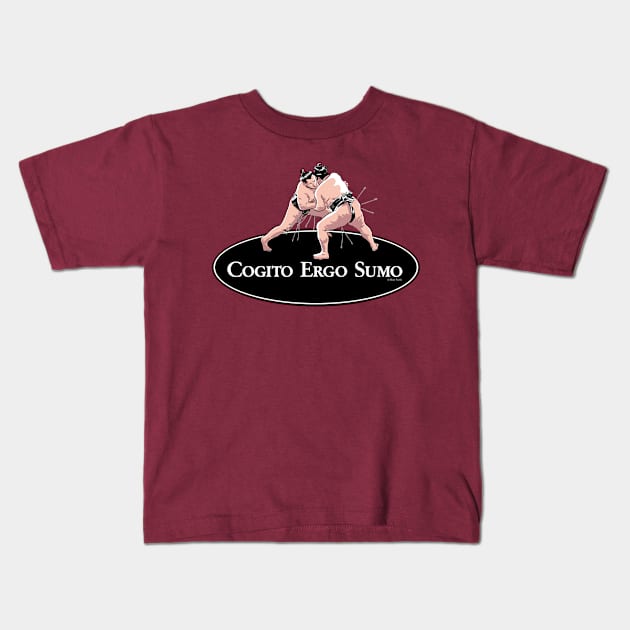 Cogito Ergo Sumo Kids T-Shirt by maxsax